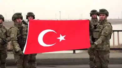 Azerbaycan Askerleri Kış Tatbikatı için Türkiye'de