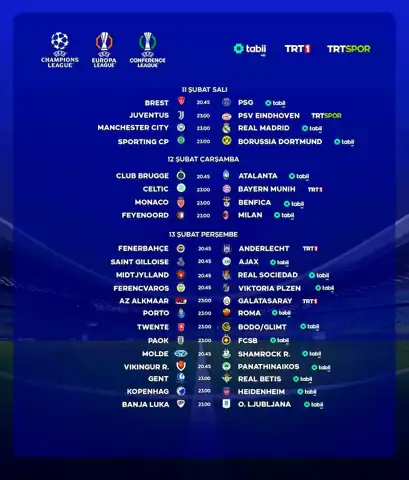 TRT'de UEFA Maçları Canlı Yayında!